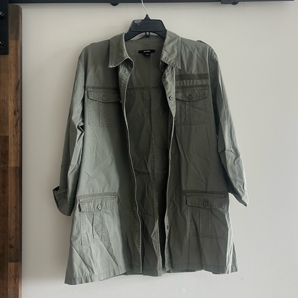 Majora Olive Green Utility Shacket / Jacket